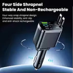 Retractable Car Charger, 4 in 1 Car Charger USB C Fast Charge, Cigarette Lighter USB Charger, Travel Essentials Car Accessories Gifts for Men Women for iPhone 17 16 15 14 13 12 Pro Max, Samsung Brand: Estbuc