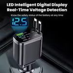 Retractable Car Charger, 4 in 1 Car Charger USB C Fast Charge, Cigarette Lighter USB Charger, Travel Essentials Car Accessories Gifts for Men Women for iPhone 17 16 15 14 13 12 Pro Max, Samsung Brand: Estbuc