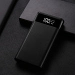 حافظة بنك طاقة ثنائية USB منزلية لبطاريات 4/6×18650 – صندوق تخزين بطارية بشحن سريع 5 فولت Micro USB وUSB-C (البطارية غير متضمنة)