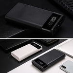 حافظة بنك طاقة ثنائية USB منزلية لبطاريات 4/6×18650 – صندوق تخزين بطارية بشحن سريع 5 فولت Micro USB وUSB-C (البطارية غير متضمنة)