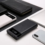 حافظة بنك طاقة ثنائية USB منزلية لبطاريات 4/6×18650 – صندوق تخزين بطارية بشحن سريع 5 فولت Micro USB وUSB-C (البطارية غير متضمنة)