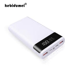 حافظة بنك طاقة ثنائية USB منزلية لبطاريات 4/6×18650 – صندوق تخزين بطارية بشحن سريع 5 فولت Micro USB وUSB-C (البطارية غير متضمنة)