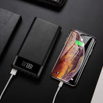 حافظة بنك طاقة ثنائية USB منزلية لبطاريات 4/6×18650 – صندوق تخزين بطارية بشحن سريع 5 فولت Micro USB وUSB-C (البطارية غير متضمنة)