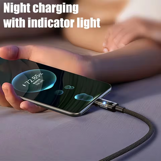 240W USB-C Fast Charging Cable – Nylon Braided Type-C Charger Cord with LED Digital Display for Samsung, Xiaomi, Huawei, Honor & More