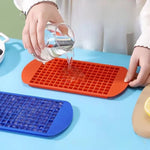 160-Grid Food-Grade Silicone Ice Cube Tray – Mini Square Ice Maker Mold for Drinks, Coffee, Milk Tea, Whiskey & Cocktails