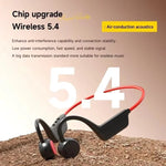 سماعات بلوتوث 5.4 بتوصيل عظمي – سماعات أذن رياضية لاسلكية مقاومة للماء بمعيار IPX8 مع ميكروفون للسباحة والجري واللياقة البدنية